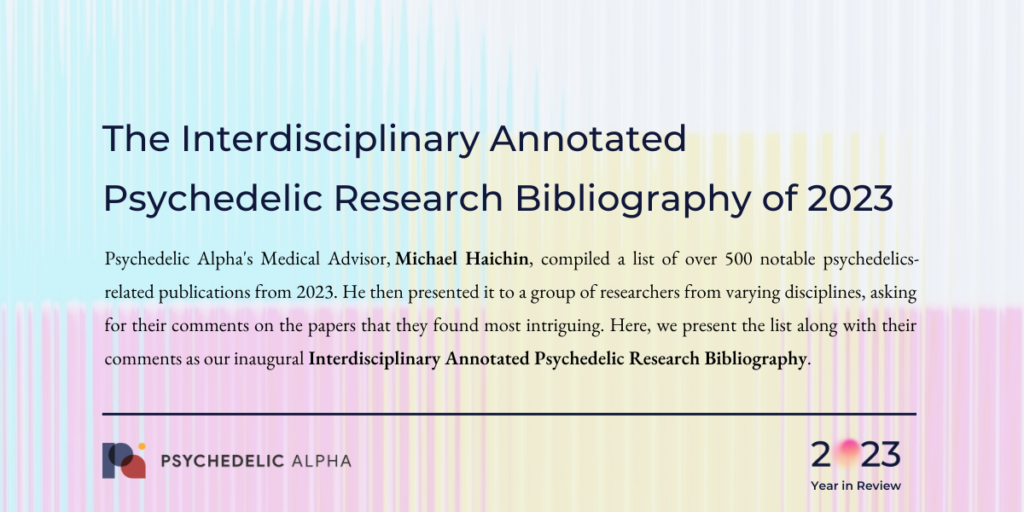 The Interdisciplinary Annotated Psychedelic Research Bibliography of 2023