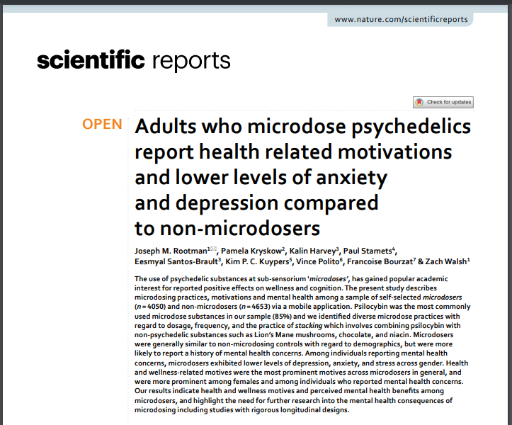 Scientific Reports Microdosing Study