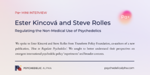 Read more about the article Pα+ Mini Interview with Ester Kincová and Steve Rolles: Regulating the Non-Medical Use of Psychedelics