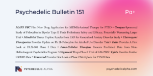 Read more about the article Pα+ Psychedelic Bulletin #151: Psilocybin for BDII, ACNP Readouts, Methylone for PTSD, and More Psychedelic Drug Dev. News