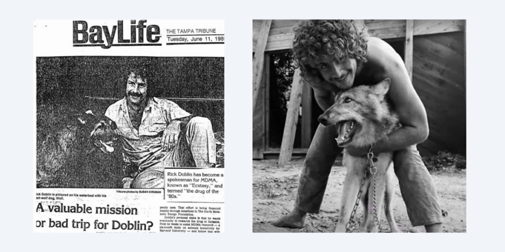 Rick Doblin and Phaedrus the Wolf Cub