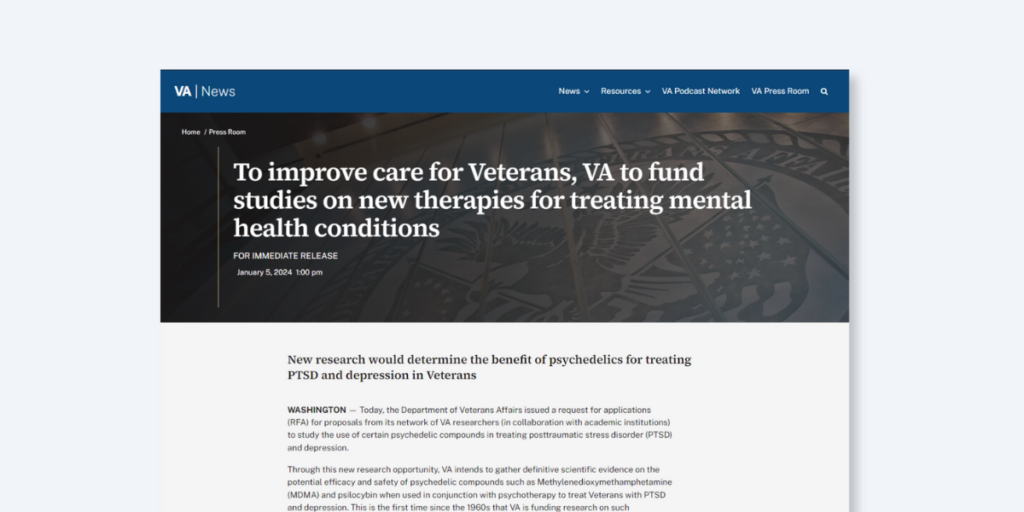 VA to fund psychedelic research