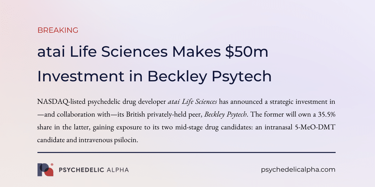 You are currently viewing atai Life Sciences Makes $50m Investment in Beckley Psytech