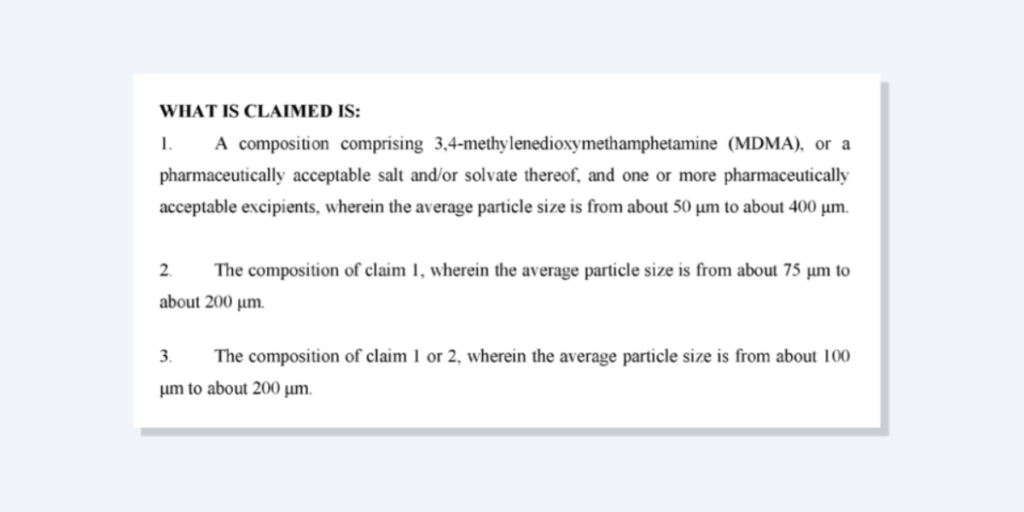Lykos Patent App Claims