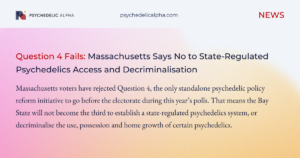 Read more about the article Question 4 Fails: Massachusetts Says No to State-Regulated Psychedelics Access and Decriminalisation