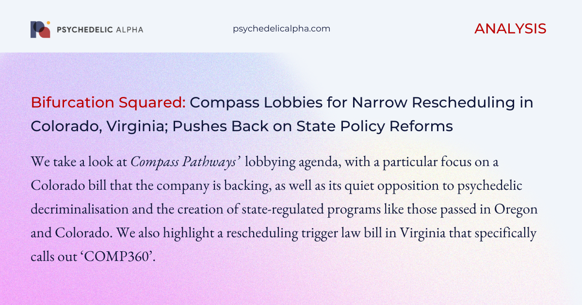 You are currently viewing Bifurcation Squared: Compass Lobbies for Narrow Rescheduling in Colorado, Virginia; Pushes Back on State Policy Reforms